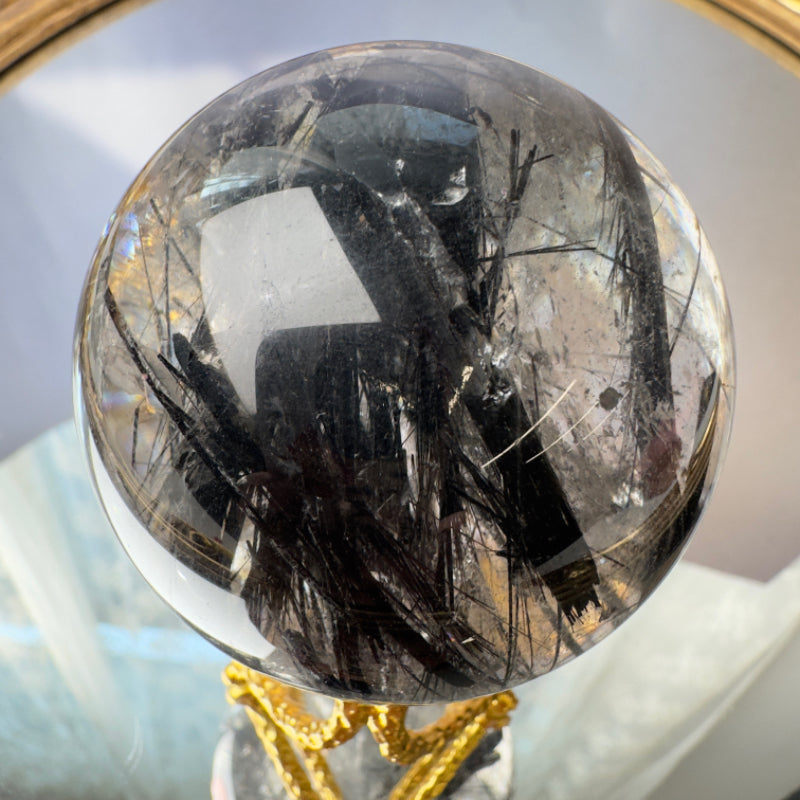 Black Tourmaline Crystal Sphere