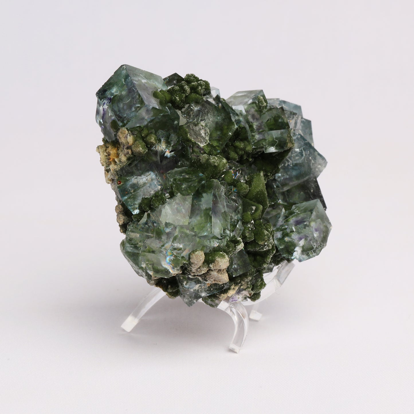 Fluorite Green Crystal Symbiosis