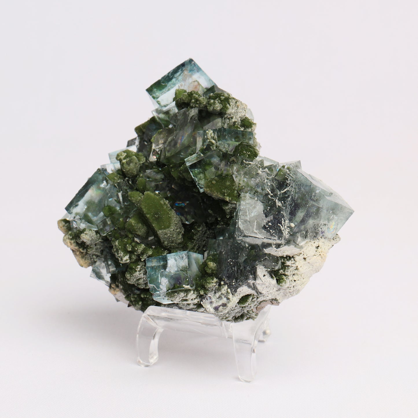 Fluorite Green Crystal Symbiosis