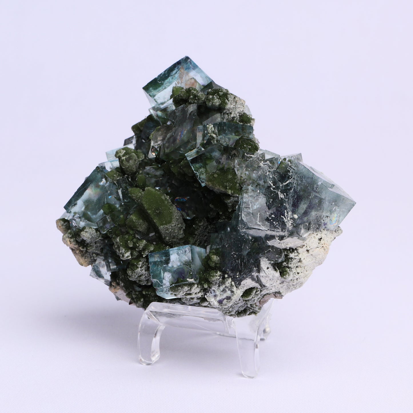 Fluorite Green Crystal Symbiosis