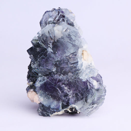 Fluorite calcite symbiosis. Step fluorite.