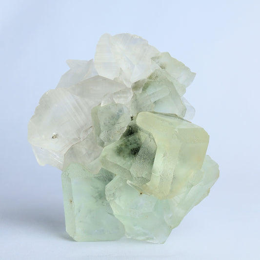 Symbiote of green fluorite and calcite.