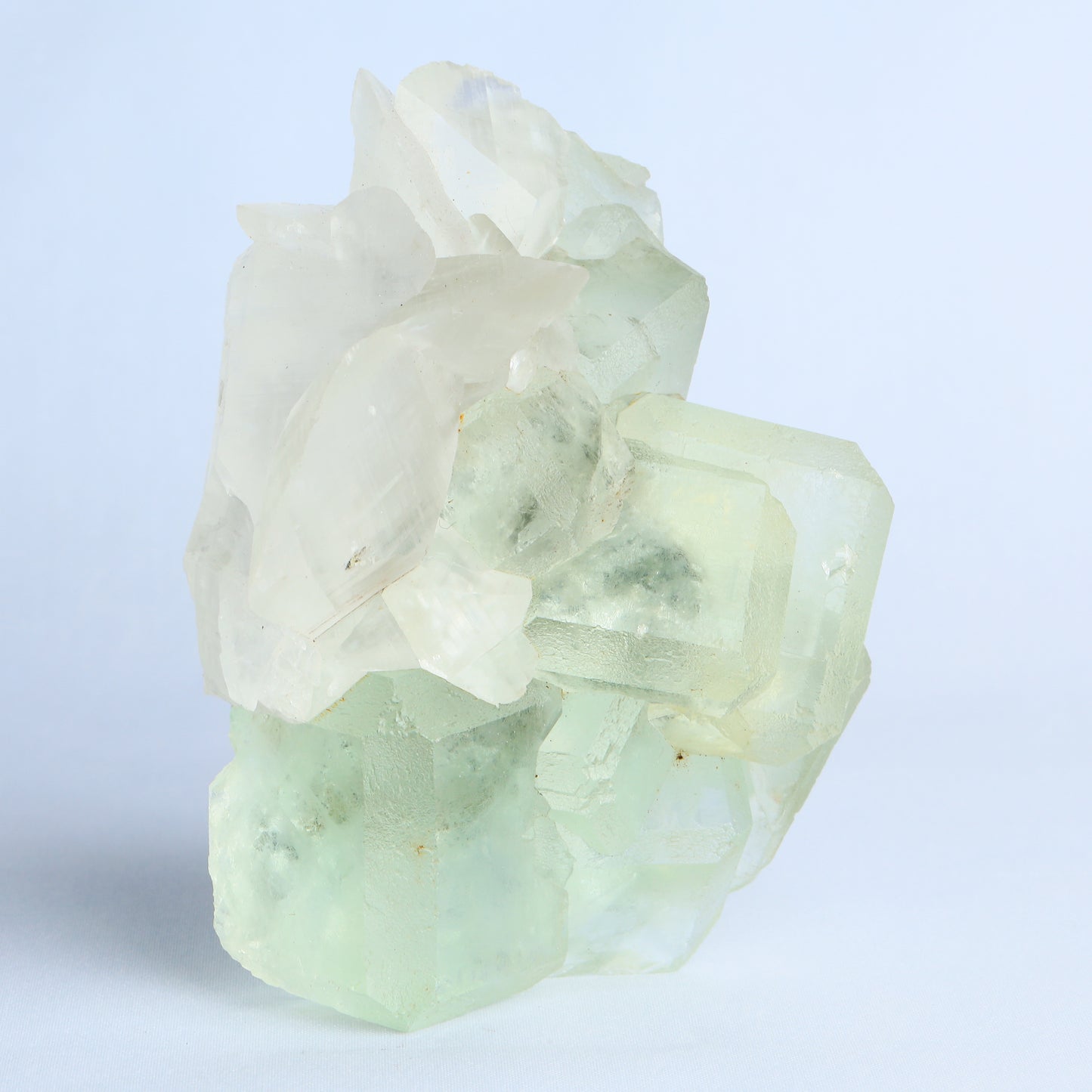 Symbiote of green fluorite and calcite.