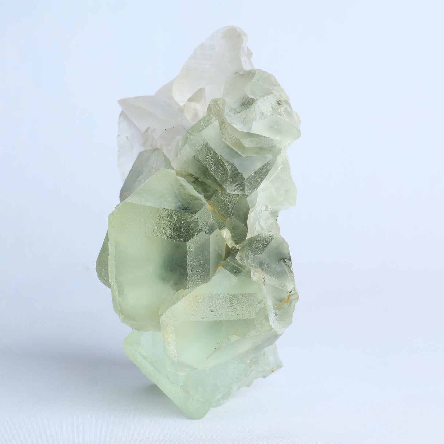 Symbiote of green fluorite and calcite.