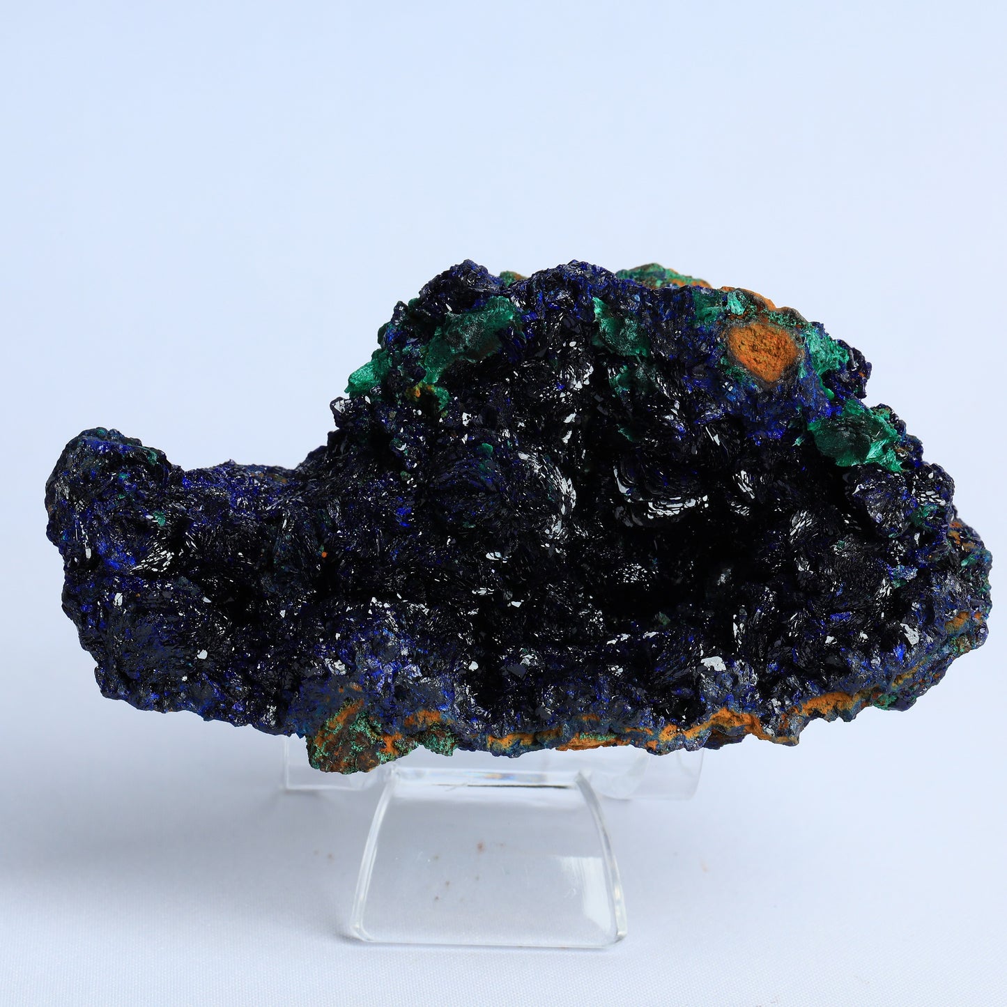 Symbiosis of azurite and malachite