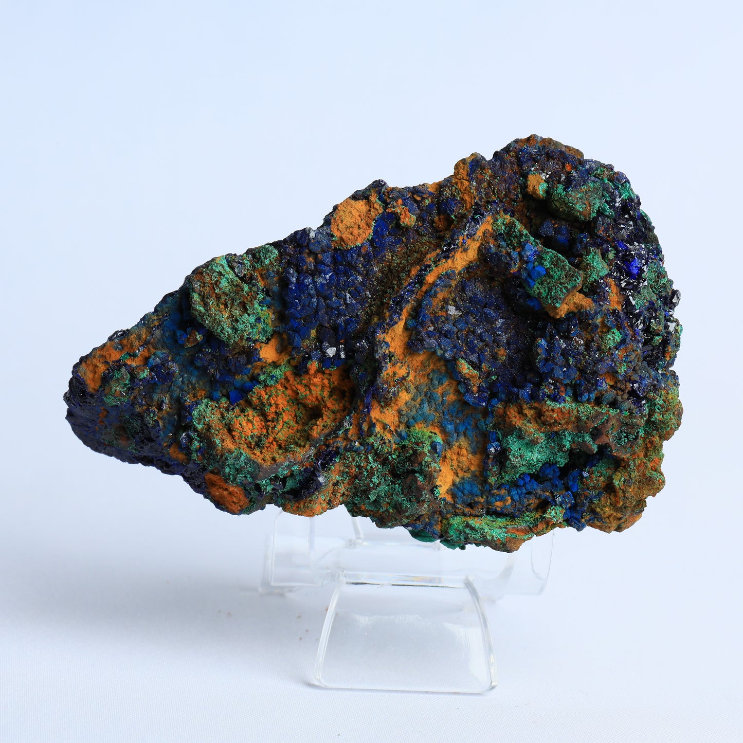 Symbiosis of azurite and malachite