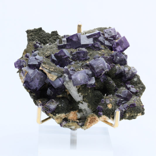 Fluorite crystal symbiosis.